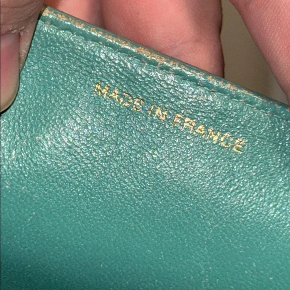 CHANEL Turquoise Seafoam green caviar leather classic briefcase Kelly top handle - Picture 15 of 16